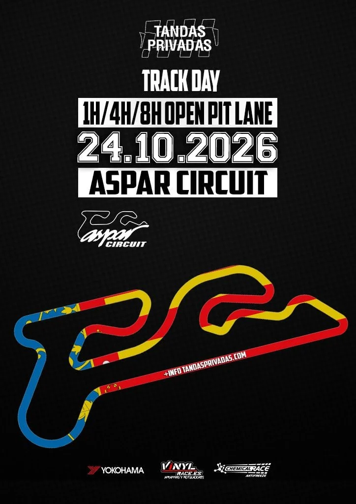 ASPAR CIRCUIT…. Tandas Privadas 24.10.2026 — Tandas Privadas en ASPAR Circuit, Comunidad Valenciana, España · sábado, 24 de octubre de 2026